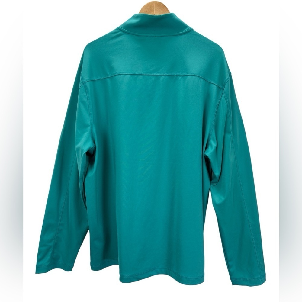 Rorie Whelan Golf Quarter Zip Long Sleeve UPF Pullover Dry Wicking Aqua Teal XXL - Picture 2 of 9